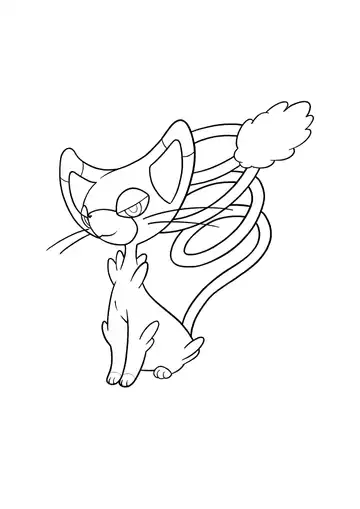 Pokémon Glameow coloring page