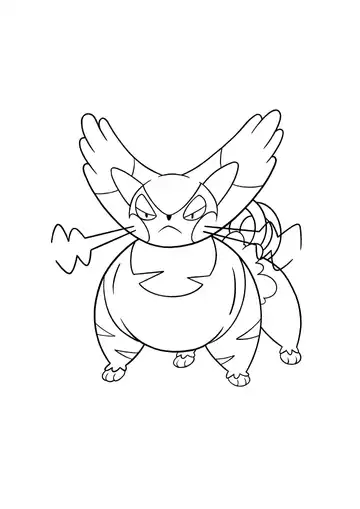 Pokémon Purugly coloring page