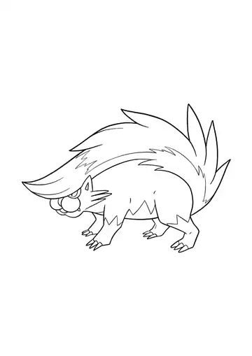 Pokémon Skuntank coloring page