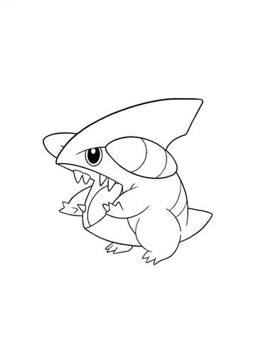 Pokémon Gible coloring page