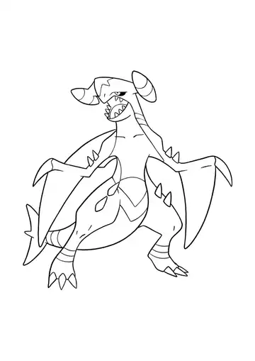 Pokémon Garchomp coloring page