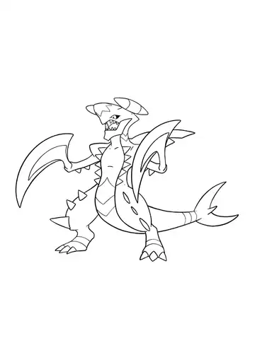 Pokémon Mega Garchomp coloring page