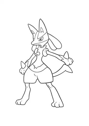 Pokémon Lucario coloring page