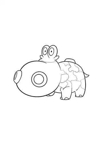 Pokémon Hippopotas coloring page