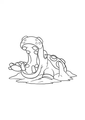 Pokémon Hippowdon coloring page