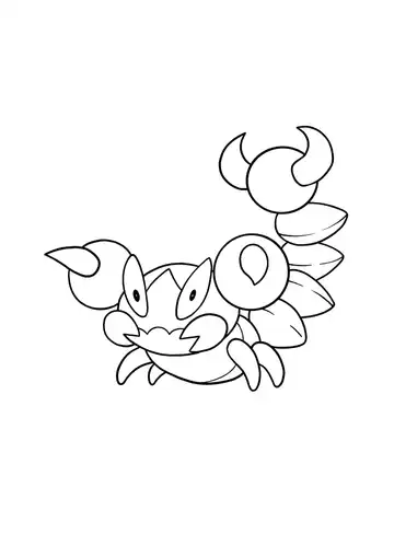 Pokémon Skorupi coloring page