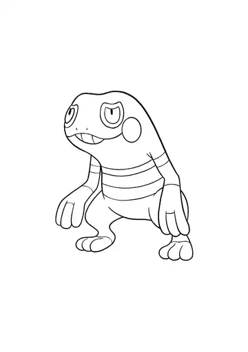 Pokémon Croagunk coloring page