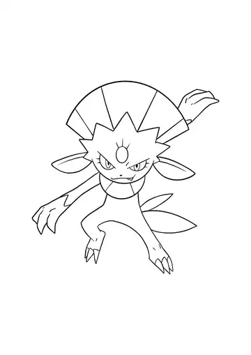 Pokémon Weavile coloring page