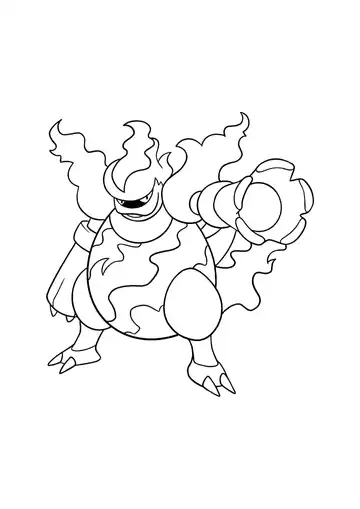 Pokémon Magmortar coloring page