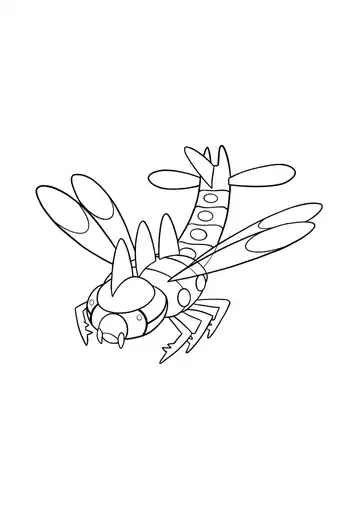 Pokémon Yanmega coloring page
