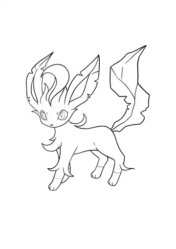 Pokémon Leafeon coloring page