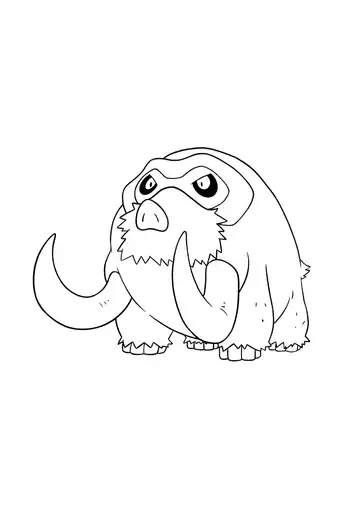 Pokémon Mamoswine coloring page
