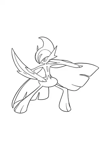 Pokémon Mega Gallade coloring page