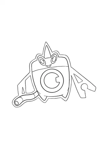 Pokémon Wash Rotom coloring page