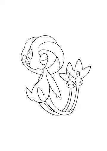Pokémon Uxie coloring page
