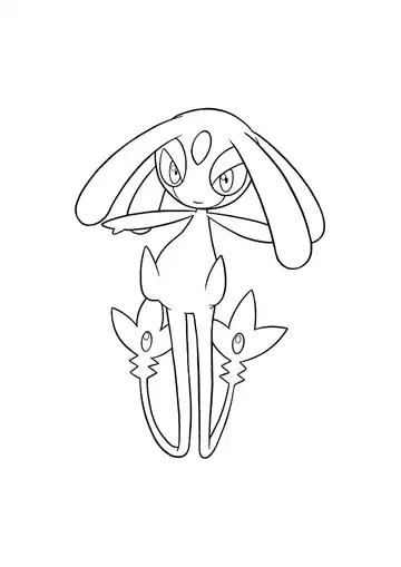 Pokémon Mesprit coloring page
