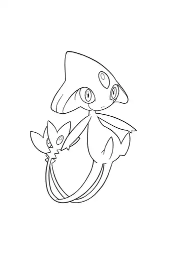 Pokémon Azelf coloring page