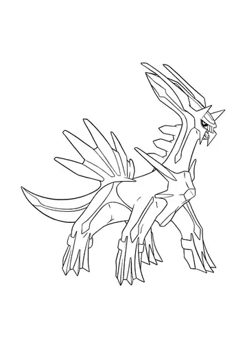 Pokémon Dialga coloring page