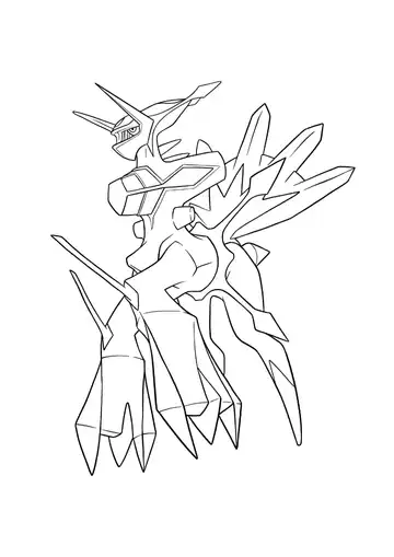 Pokémon Dialga Origin Form coloring page