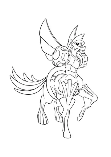 Pokémon Palkia Origin Form coloring page