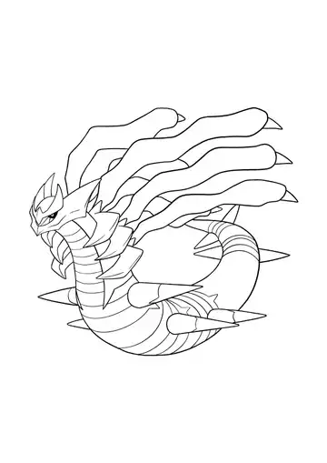 Pokémon Giratina Origin Form coloring page