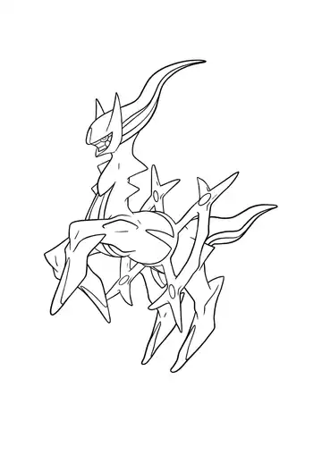 Pokémon Arceus coloring page