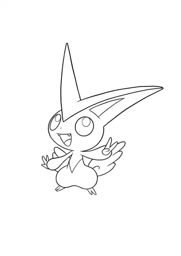 Pokémon Victini coloring page