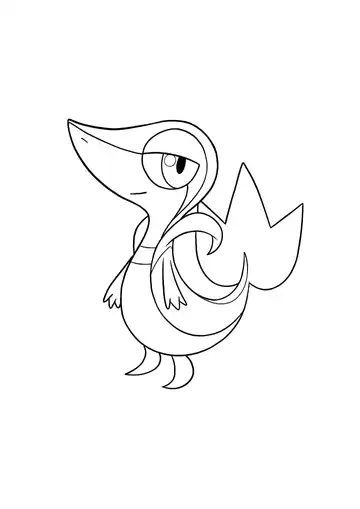 Pokémon Snivy coloring page