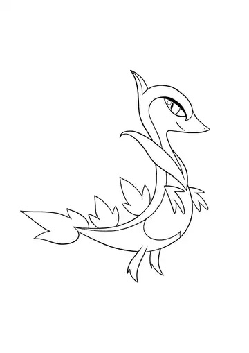 Pokémon Servine coloring page