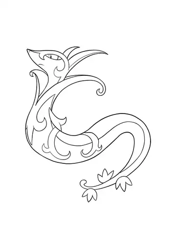 Pokémon Serperior coloring page
