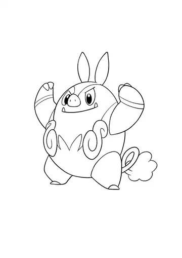 Pokémon Pignite coloring page