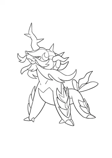 Pokémon Hisuian Samurott coloring page