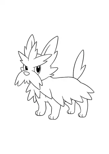 Pokémon Herdier coloring page