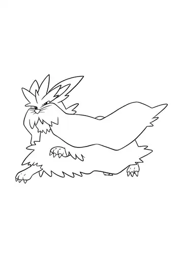 Pokémon Stoutland coloring page