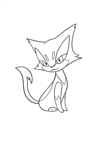 Pokémon Purrloin coloring page