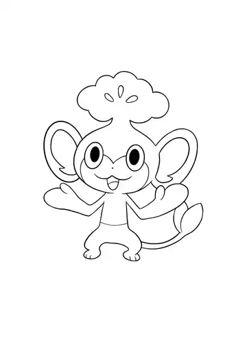 Pokémon Pansage coloring page
