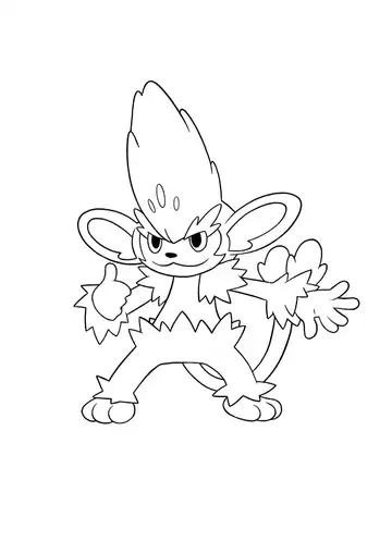 Pokémon Simisage coloring page