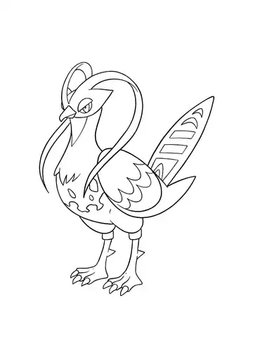 Pokémon Unfezant Male coloring page