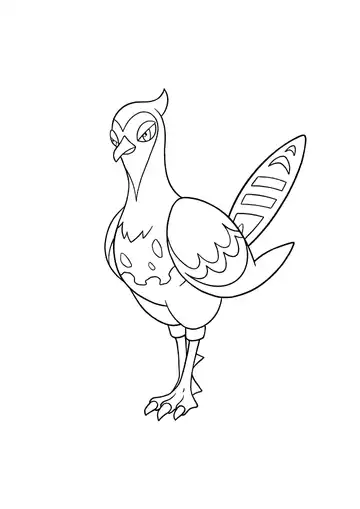 Pokémon Unfezant Female coloring page