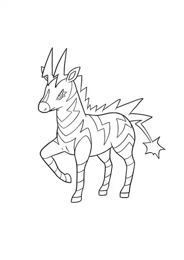 Pokémon Zebstrika coloring page