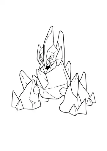 Pokémon Gigalith coloring page