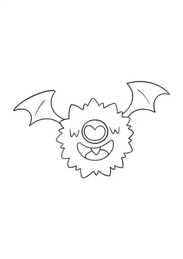Pokémon Woobat coloring page