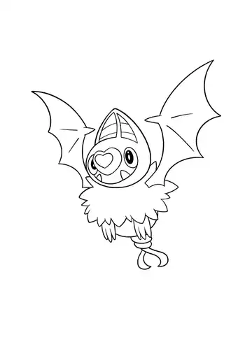 Pokémon Swoobat coloring page