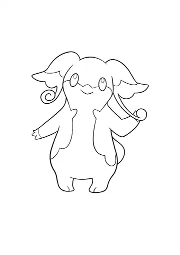 Pokémon Audino coloring page