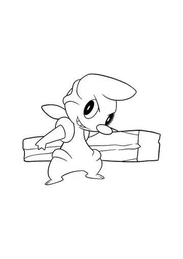 Pokémon Timburr coloring page