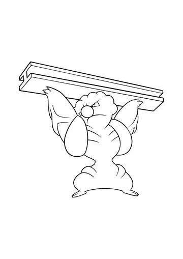 Pokémon Gurdurr coloring page