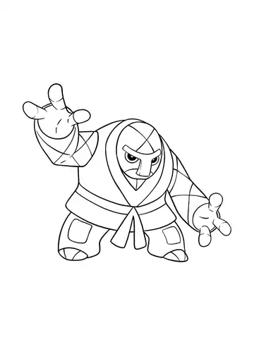 Pokémon Throh coloring page