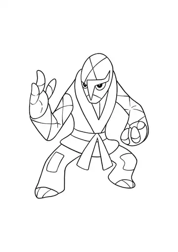 Pokémon Sawk coloring page