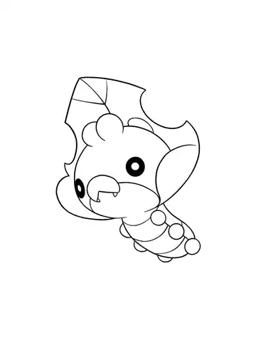 Pokémon Sewaddle coloring page