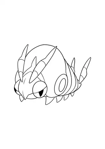 Pokémon Venipede coloring page